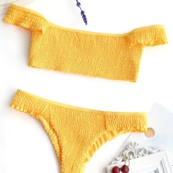 Zaful Swim Nwot Yellow Bikini Poshmark